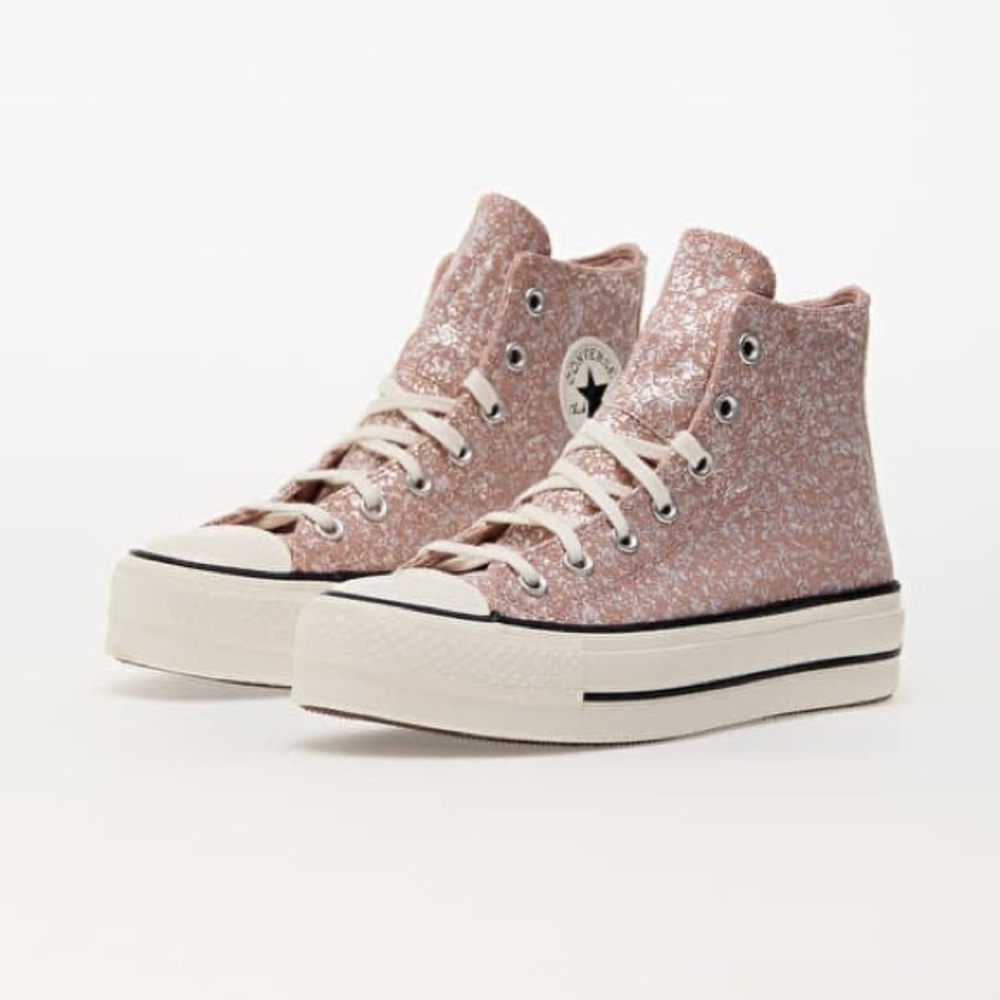 Converse Women's Glittery Pink High-Tops